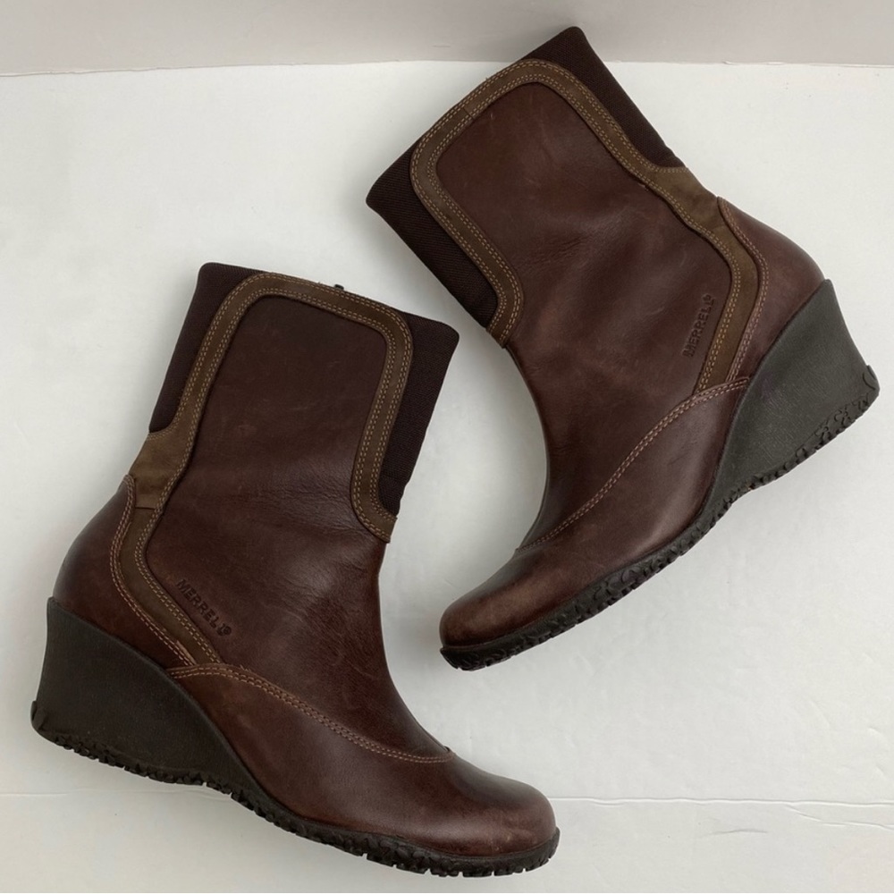 Merrell Size 6 1/2 Woman’s Wisteriaa Brown Boots